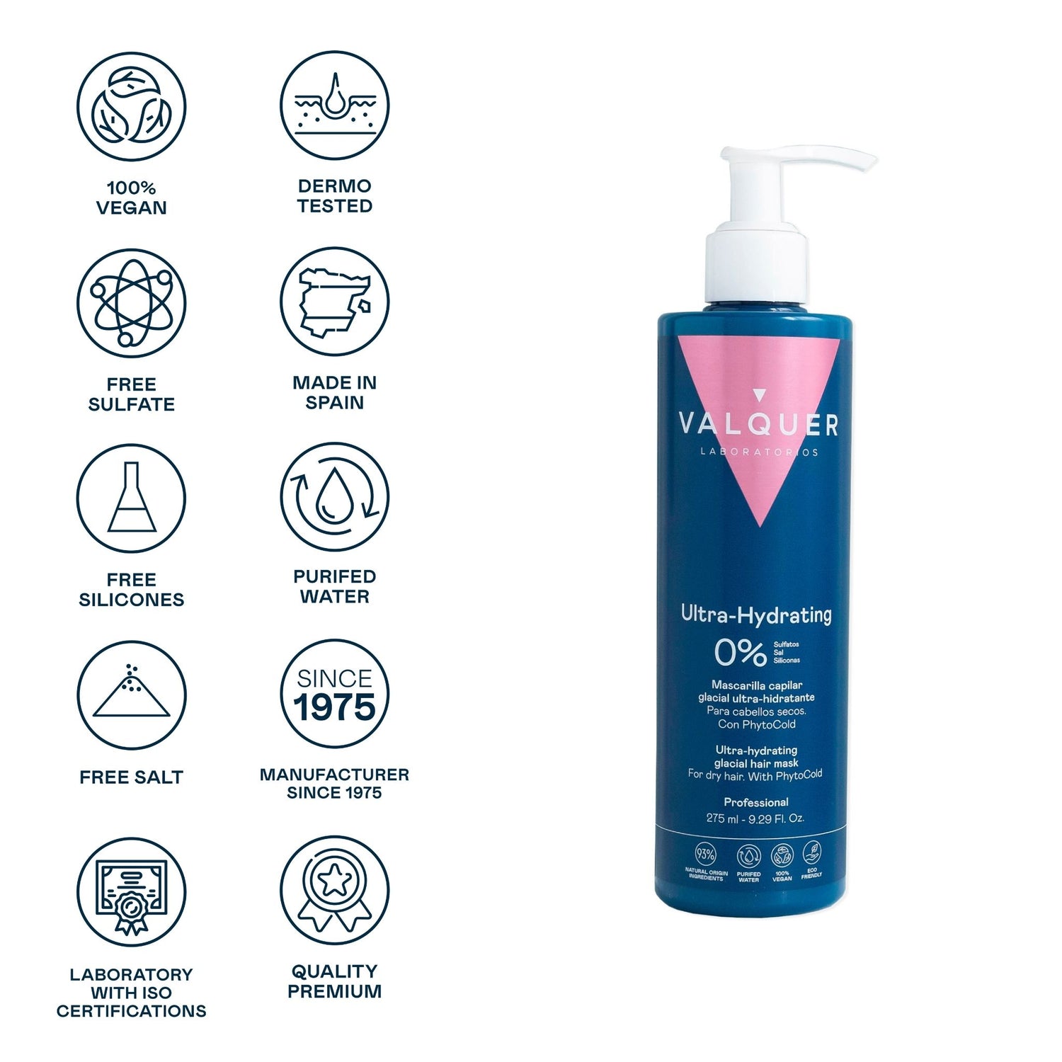 Mascarilla Ultra Hidratante para Cabello Seco - Sin Sulfatos - 275 mL