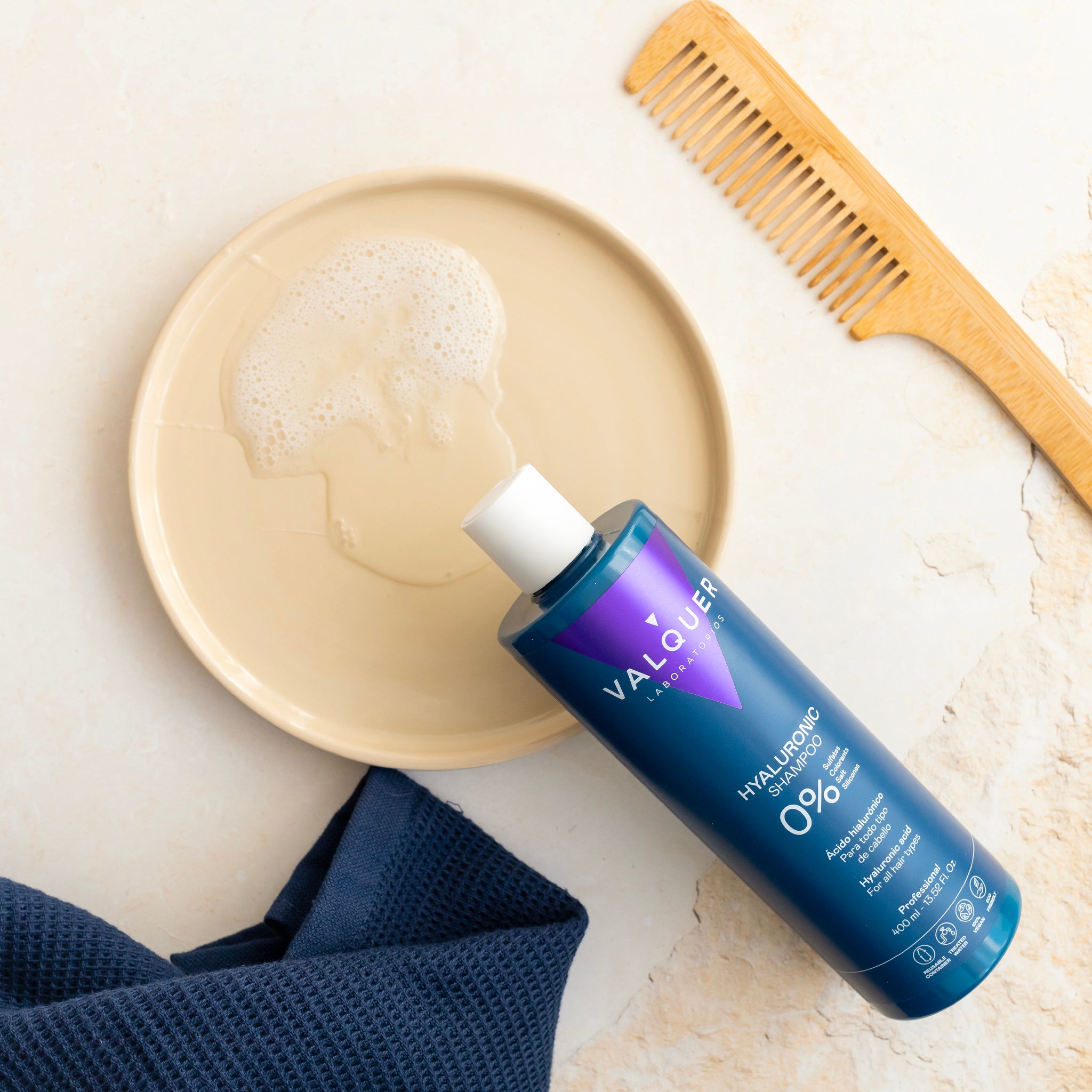 Kit Ácido Hialurónico - Champú y Mascarilla Capilar - Sin Sulfatos - 675 mL