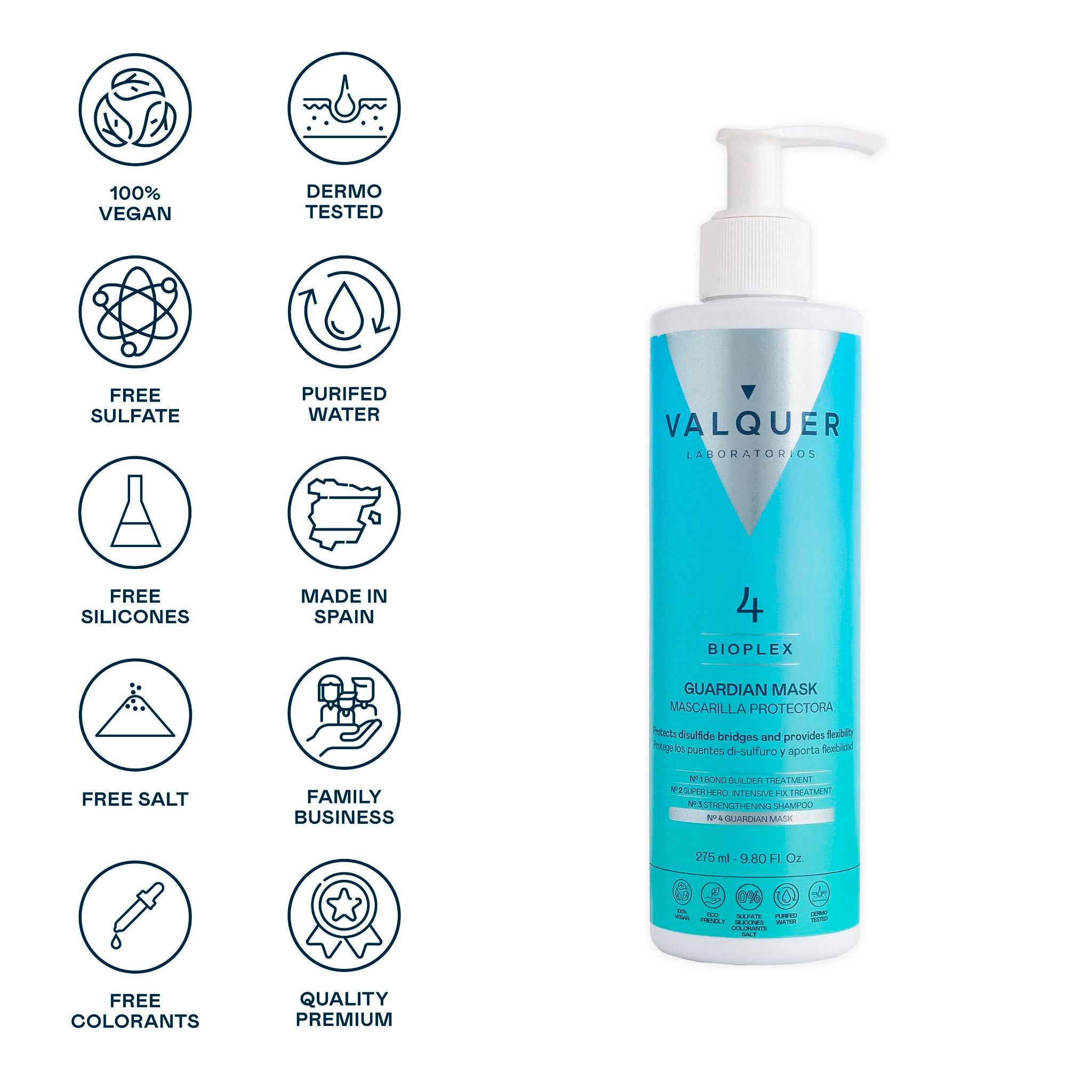 Bioplex Nº4 - Mascarilla Capilar Protectora - Sin Sulfatos - 275 mL