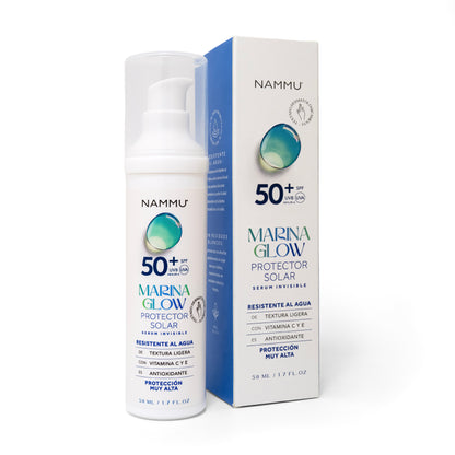 Marina Glow Protector Solar SPF 50 - Hidratante y Antiedad - 50 mL